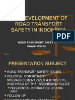The Development of Road Transport Safety in Indonesia