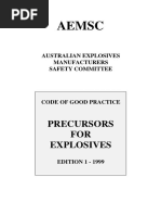 Aemsc Precursor Code of Practice Ed 1 1999