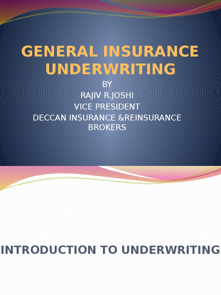 General Insurance Uw | PDF | Reinsurance | Underwriting