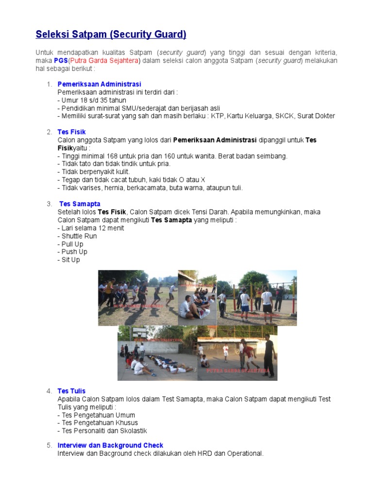 Seleksi Satpam