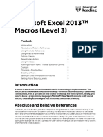Excel Macros 2013