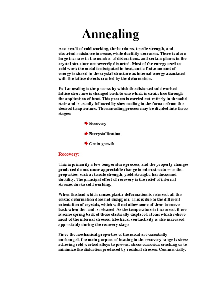 Annealing | PDF | Annealing (Metallurgy) | Metallurgy