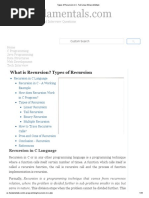 Types of Recursion in C