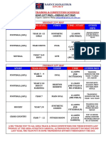 Sport Year Level Venue Time / Staff Other Info: Sport Training & Competition Schedule