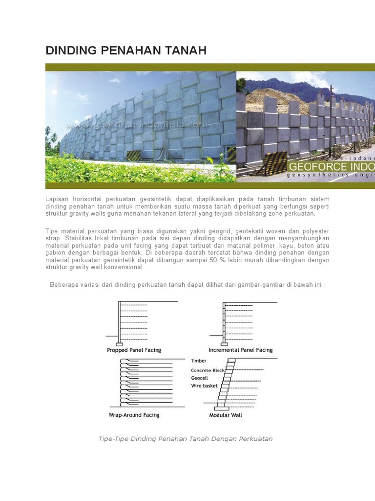 Dinding Penahan Tanah | PDF