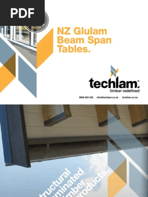 Nz Glulam Beam Span Tables Pdf Bending Beam Structure