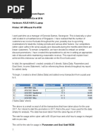 IS1060 Spreadsheet Assignment