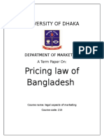 Pricing Law of Bangladesh