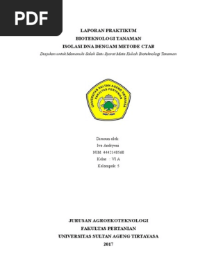 Laporan Isolasi Dna