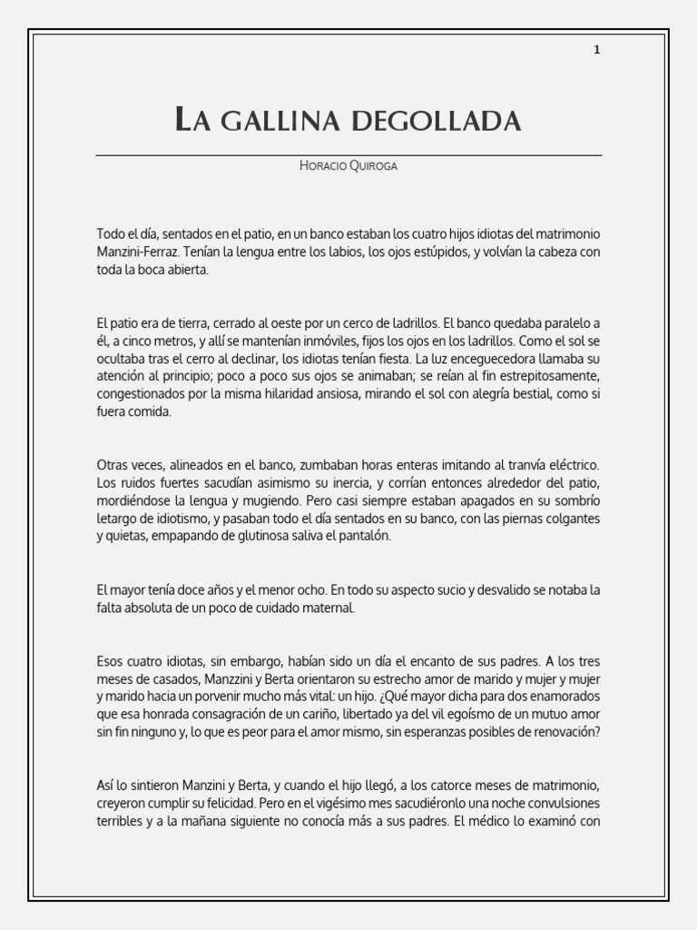 La Gallina Degollada PDF Amor