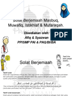 Solat Berjemaah Masbuq, Muwafiq, Istikhlaf &