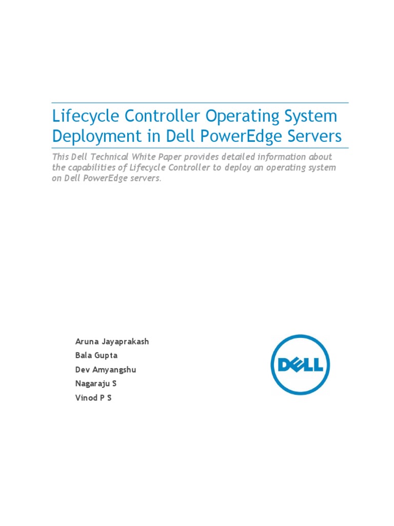 Dell LifecycleController OS Deployment OSD PDF | PDF | Operating System ...