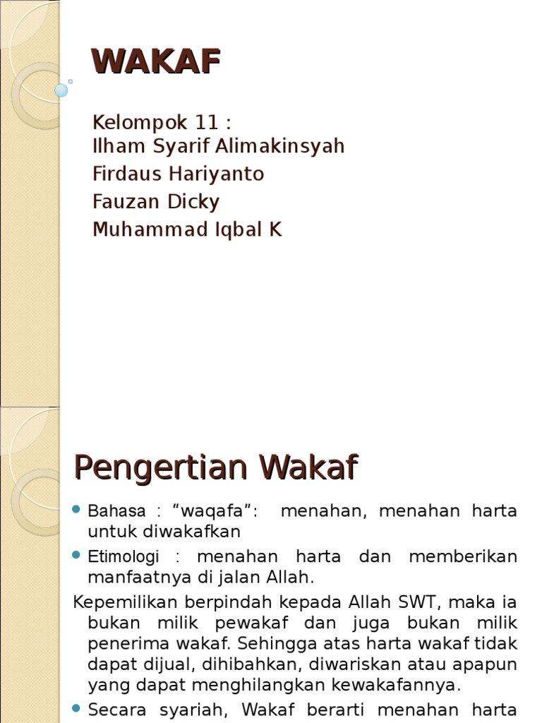 Akuntansi Syariah Wakaf Bab 15