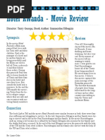 Hotel Rwanda Movie Review 2 - Final Draft