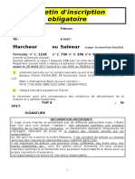 Bulletin d'Inscription Obligatoire v2