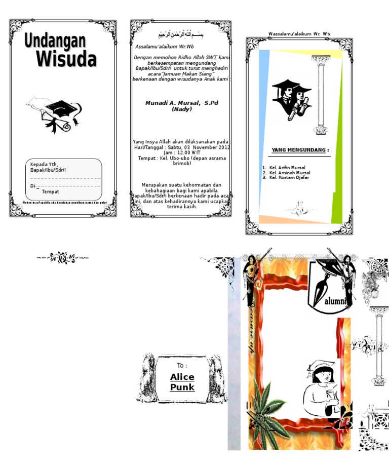 Contoh Undangan Wisuda