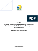 GT-IPv6 Relatório sobre implantação do IPv6 nas redes brasileiras