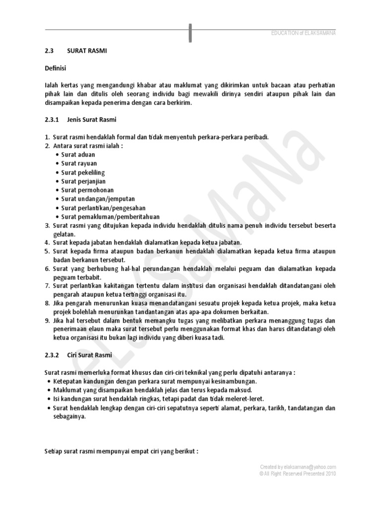 Surat Rasmi
