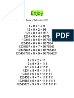 Enjoy: Beauty of Mathematics !!!!!!!