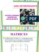Matrices and Determinants: Astrid Xiomara Rodríguez Castelblanco