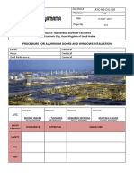 Aluminum Doors and Windows Procedure