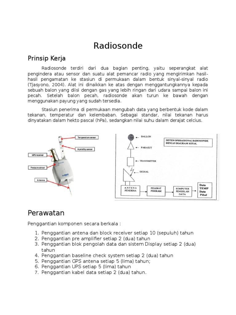 Prinsip Kerja Dan Perawatan Radiosonde PDF