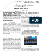 The Effects of Experimental Conditions On Coagulation Mixing