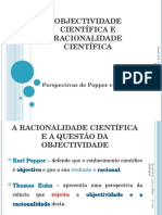 Objectividade Científica E Racionalidade Científica: Perspectivas de Popper e Kuhn