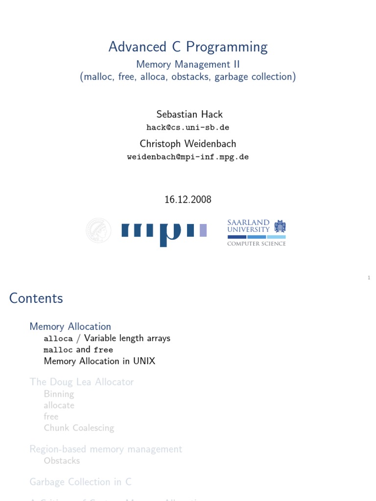 Advanced C Programming | PDF | Teaching Methods & Materials | Computers