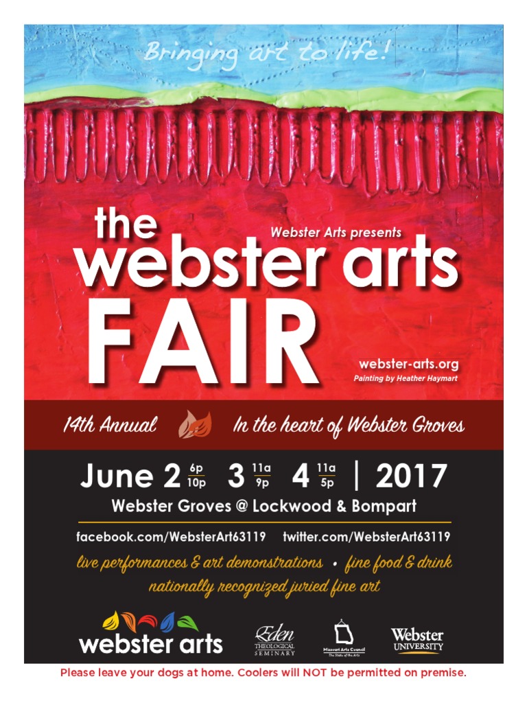 Webster Arts Fair 2017 program Leisure Arts (General)