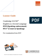 Learner Guide For Cambridge Igcse English Second Language 0510 11 For Examination From 2019