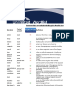 Intermediate Wordlist With English Profile Level Description