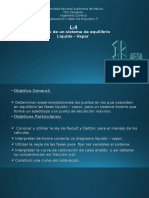 Sistema en Equilibrio Liquido-Vapor