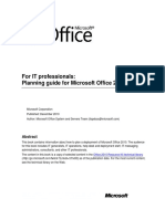 Planning Guide For Microsoft Office 2010 - For IT Professionals