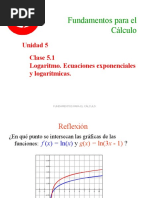 5.1 Logaritmos Ecuaciones Exponenciales y Logarítmicas