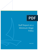 Staff Report on Minimum Wage Policy