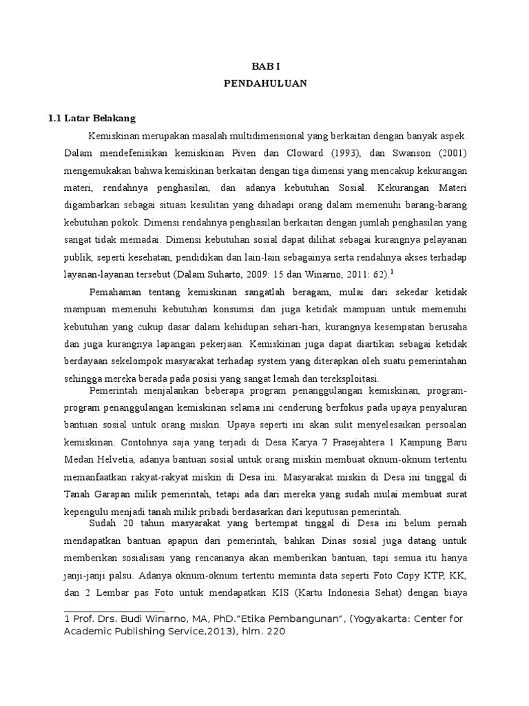 Latar Belakang Kemiskinan Di Kota Medan