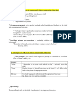 S 4 - Strategies You Will Use To Promote and Reinforce Appropriate Behaviour