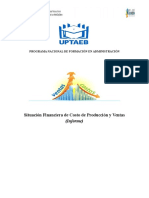 Situación Financiera de Costos de Produccuión y Ventas (Informe)
