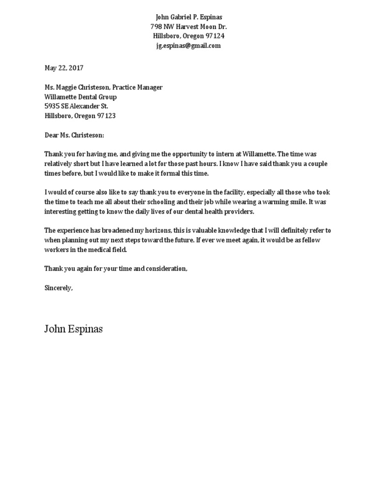 Thankyouletter | PDF