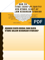 Bab 28 - Biaya Ekuitas (Cost of Equity) Dan Biaya Utang (Cost of Debt) Dalam Keuangan Syariah