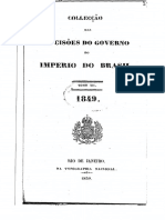 Decisões do Governo sobre a Lei Eleitoral de 1849