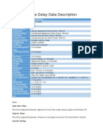 Airline Delay Data Description Explained