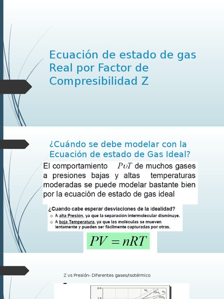 Ecuación de Estado de Gas Real Por Factor | PDF