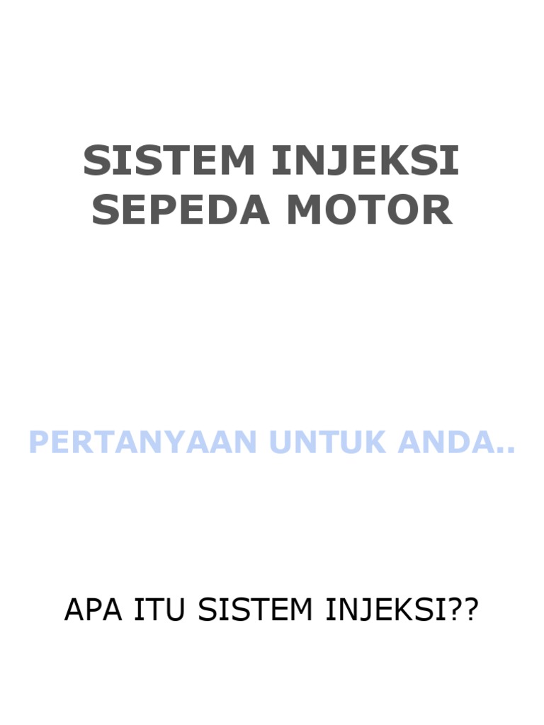 Sistem Injeksi Sepeda Motor