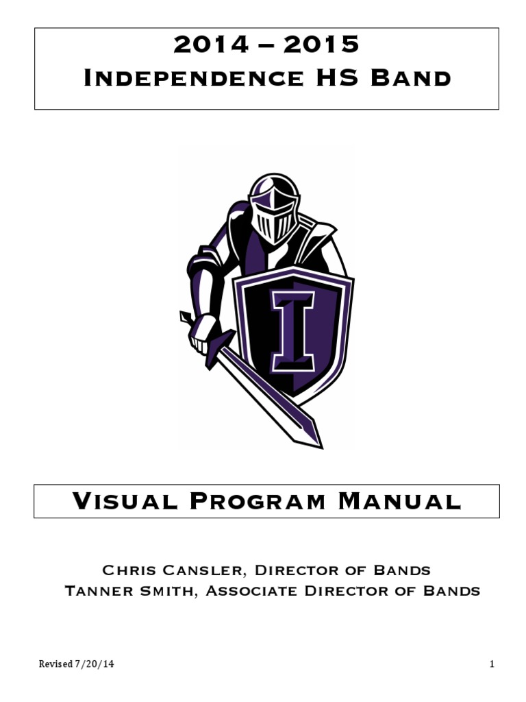 Marching Band Visual Manual PDF Foot Flexibility (Anatomy)