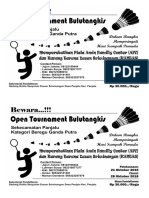 Pamplet Open Torunament Badminton
