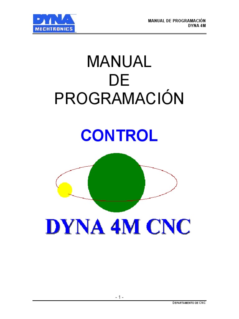 Manual de Programación DYNA 4M CNC | PDF | Control numerico | Programa ...