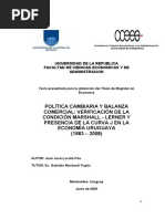 Politca Cambiaria y Balanza Comercial Comprob Teoria ML