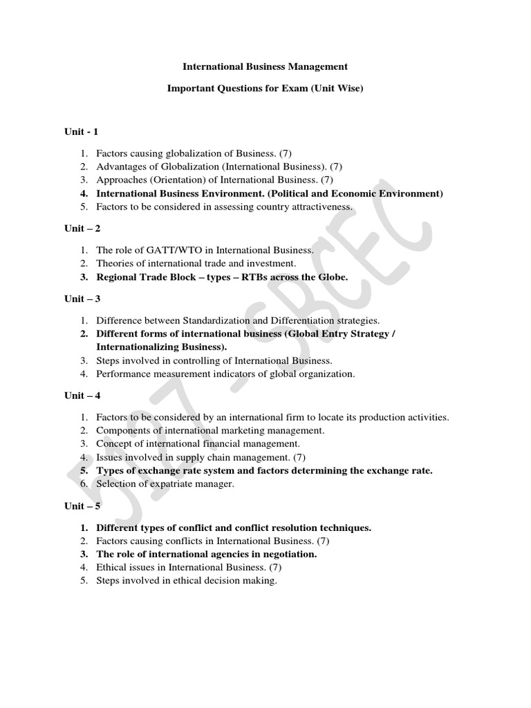 Ib Business And Management Unit 2 Notes